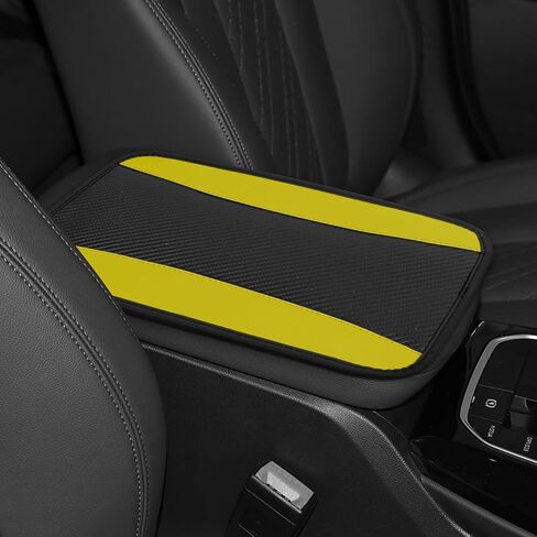 Hovom Car Center Console Cover, 12.72"×7.15" Leather Armrest Cover for Cars, Stylish Auto Armrest Cushion Pad, Anti-Scratch Vehicle Arm Rest Protector, Universal Interior Car Accessories (Coffee) in Saudi Arabia