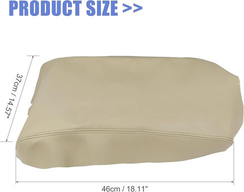 X AUTOHAUX Car Center Console Lid Armrest Seat Box Cover Protector Replacement Microfiber Leather for Nissan Titan 2004-2014 Beige in Saudi Arabia