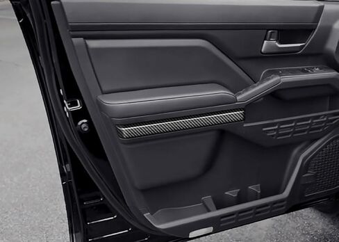 ملحقات السيارة المتوافقة مع Toyota Tacoma 2024 2025 2026 مساند للذراعين للأبواب الداخلية غطاء لوحة سفلية 4 قطعة (نمط ألياف الكربون) in Kuwait