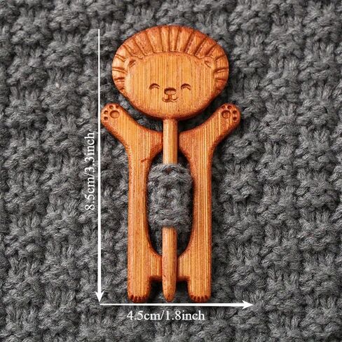 1PC Cute Cat Winter Sweater Scarf Fixed Buckle - Wooden Brooch Cat Decorative Fixed Buckle in Saudi Arabia