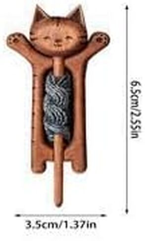 1PC Cute Cat Winter Sweater Scarf Fixed Buckle - Wooden Brooch Cat Decorative Fixed Buckle in Saudi Arabia
