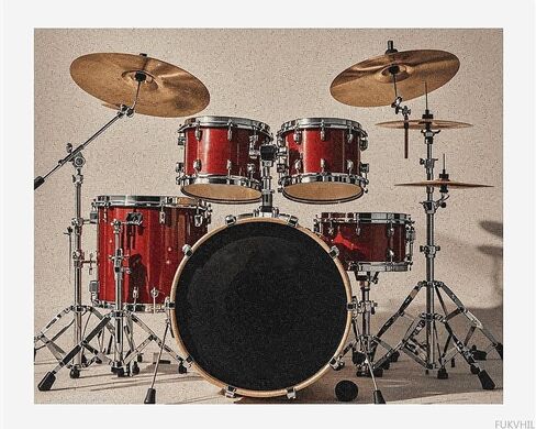 FUKVHIL Drum Set-Standard Digital Painting Personalized Paint by Number from Photos Digital Oil Painting Kits with Brushes Paint by Numbers for Beginners Wall Decor for Home 16x20inch in Saudi Arabia