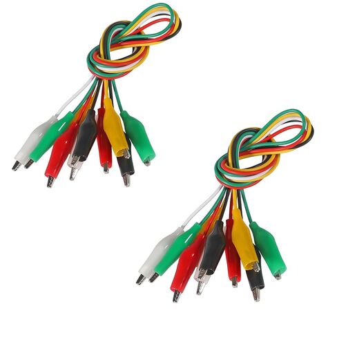 20pcs Alligator Clips Electrical Test Leads Dual Ended Crocodile Clips Jumper Wires for Circuit Connection Electrical Testing 5 Colors in Saudi Arabia