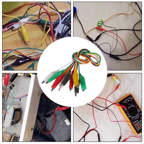 20pcs Alligator Clips Electrical Test Leads Dual Ended Crocodile Clips Jumper Wires for Circuit Connection Electrical Testing 5 Colors in Saudi Arabia