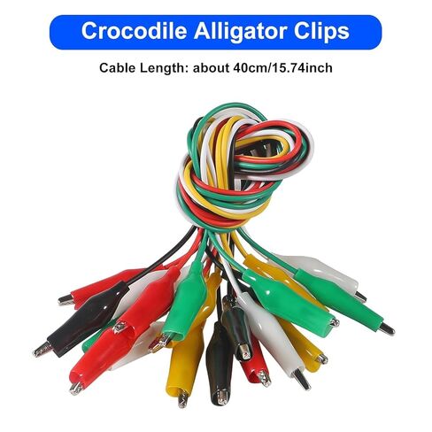 20pcs Alligator Clips Electrical Test Leads Dual Ended Crocodile Clips Jumper Wires for Circuit Connection Electrical Testing 5 Colors in Saudi Arabia