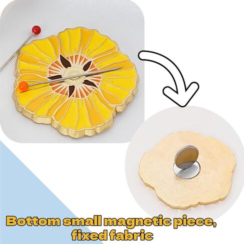 ThFmlva Cross Stitch Needle Minder Floral Magnetic Needle Point Accessories for Stitching Embroidery in Saudi Arabia