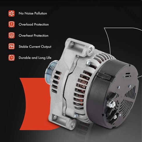 A-Premium Alternator Compatible with Land Rover Discovery 1999-2002 4.0L, 12V 130A 7-Groove Pulley Clockwise in Saudi Arabia