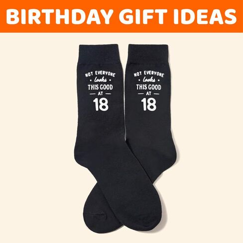 HAPPYPOP 18th Birthday Gifts Years Old - Socks for 18 Year Old Boy Girl, Birthday Present for 18 Year Old Teens in Saudi Arabia
