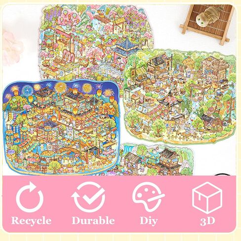 مشهد مصغر 20 مجموعة من الملصقات ثلاثية الأبعاد DIY مشهد مغامرة رعب جديد، تجعلك تمتلك علاجًا صغيرًا لمنزل صغير لإغاثة البالغين في سن المراهقة وتمرير الوقت-موضوع الإرهاب الصغير in Kuwait