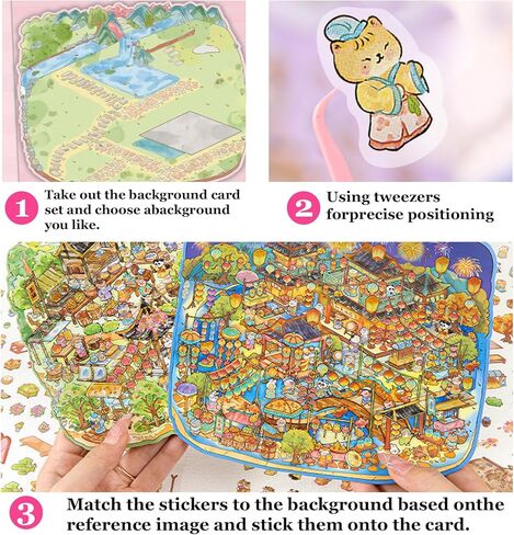 مشهد مصغر 20 مجموعة من الملصقات ثلاثية الأبعاد DIY مشهد مغامرة رعب جديد، تجعلك تمتلك علاجًا صغيرًا لمنزل صغير لإغاثة البالغين في سن المراهقة وتمرير الوقت-موضوع الإرهاب الصغير in Kuwait