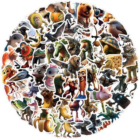 100Pcs Italian Brainrot Animals Stickers Tralalero Tralala Tung Tung Tung Sahur Cartoon Stickers Pack for Teens Adults Waterproof Vinyl Brainrot Decals for Laptop Ebook Readers Water Bottles Journal in Saudi Arabia