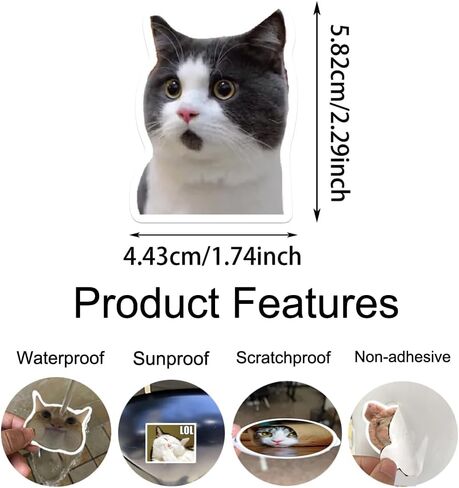 100pcs Cute Cat Stickers - Adorable Waterproof Kitten Mixed Styles DIY Stickers, Scrapbooking Decals in Saudi Arabia