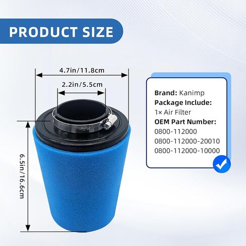 فلتر هواء 0800-112000 متوافق مع CFMOTO UForce ZForce 500 800 EPS، CF500cc 400cc 800cc، CForce 400 400AU 500 500S 600 800 UTV ATV، يستبدل 0800-112000-20010، 0800-112000-10000 in Kuwait