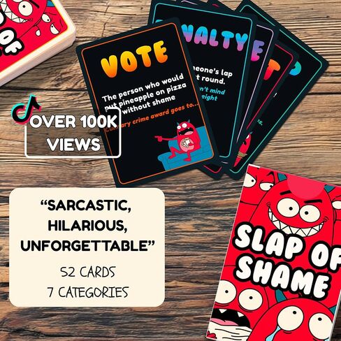 صفعة العار! – لعبة Slapjack للكبار | الجرأة الجريئة والتحمير والأسئلة السيئة | ألعاب الحفلات المرحة، 2+ لاعبين | 52 لعبة ورق للكبار in Saudi Arabia