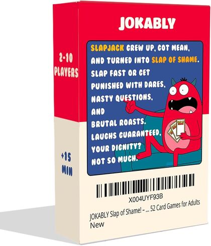 صفعة العار! – لعبة Slapjack للكبار | الجرأة الجريئة والتحمير والأسئلة السيئة | ألعاب الحفلات المرحة، 2+ لاعبين | 52 لعبة ورق للكبار in Saudi Arabia