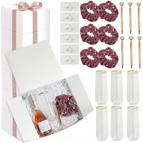 Bridesmaid Proposal Box Set of 6 – 42 Pcs Elegant Bridesmaid Gift Set for Asking Bridesmaids or Maid of Honor, Wedding Party Keepsake Box for Bridal Shower, Bachelorette & Bridal Party Gifts in Saudi Arabia