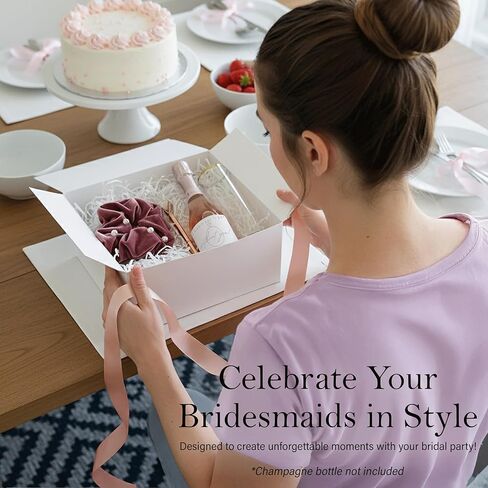 Bridesmaid Proposal Box Set of 6 – 42 Pcs Elegant Bridesmaid Gift Set for Asking Bridesmaids or Maid of Honor, Wedding Party Keepsake Box for Bridal Shower, Bachelorette & Bridal Party Gifts in Saudi Arabia