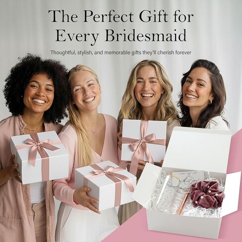 Bridesmaid Proposal Box Set of 6 – 42 Pcs Elegant Bridesmaid Gift Set for Asking Bridesmaids or Maid of Honor, Wedding Party Keepsake Box for Bridal Shower, Bachelorette & Bridal Party Gifts in Saudi Arabia