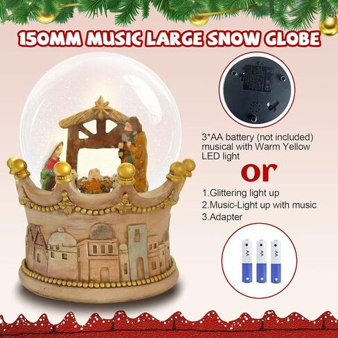 S/4 Christmas Snow Globe, Train and Santa Claus and Snowman Snowglobes Figurines, Snow Globes，Santa Snow Globe, Christmas Snow Globes, Christmas Decor in Saudi Arabia
