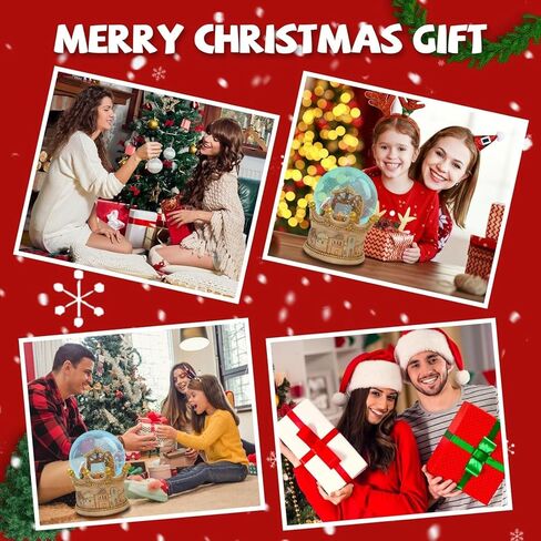 S/4 Christmas Snow Globe, Train and Santa Claus and Snowman Snowglobes Figurines, Snow Globes，Santa Snow Globe, Christmas Snow Globes, Christmas Decor in Saudi Arabia