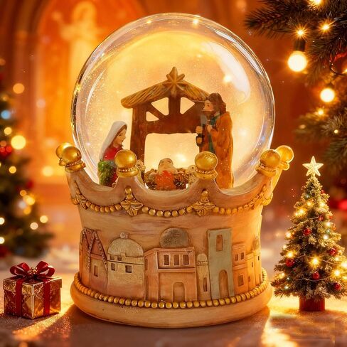 S/4 Christmas Snow Globe, Train and Santa Claus and Snowman Snowglobes Figurines, Snow Globes，Santa Snow Globe, Christmas Snow Globes, Christmas Decor in Saudi Arabia