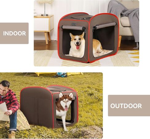 Petsfit يطفو على السطح قفص الكلب القابل للطي للكلاب الكبيرة، قفص القطط مقاوم للماء لينة بيت الكلب الناقل للسفر in Saudi Arabia