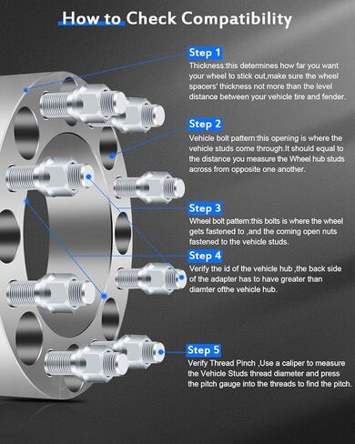 ECCPP 4PCS 8x6.5 To 8x6.5 2 inch Wheel Spacers 8 Lug for 1999-2010 for Sierra 2500HD 3500HD in Saudi Arabia
