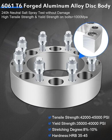 ECCPP 4PCS 8x6.5 To 8x6.5 2 inch Wheel Spacers 8 Lug for 1999-2010 for Sierra 2500HD 3500HD in Saudi Arabia
