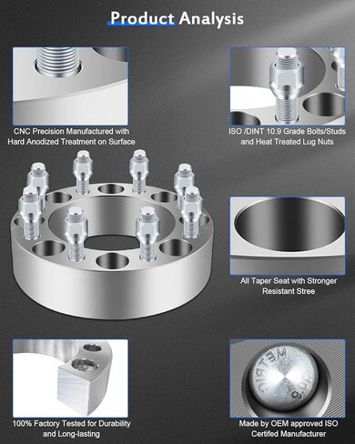 ECCPP 4PCS 8x6.5 To 8x6.5 2 inch Wheel Spacers 8 Lug for 1999-2010 for Sierra 2500HD 3500HD in Saudi Arabia