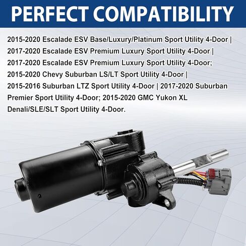 84452642 Left Driver Side Power Running Step Motor Assembly - Compatible with 2015-2020 Cadillac Escalade ESV, Chevy Suburban, GMC Yukon XL 5.3L, 6.2L, Replaces 84131859, 23433888, 22935835 in Saudi Arabia