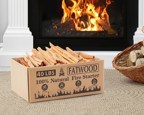 2 رطل من أعواد إشعال النار من خشب الدهون، 100% مشعل نار من الحطب الطبيعي للمواقد، خشب الصنوبر للمواقد، نيران المخيمات، النيران، الشواية in Kuwait