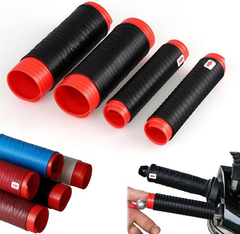 Universal Non-Slip Silicone Handlebar & Brake Lever Grip Covers, Ergonomic Wrap-Around Motorcycle Grips for Dirt Bike, E-Bike, Scooter, Mountain Bike in Saudi Arabia