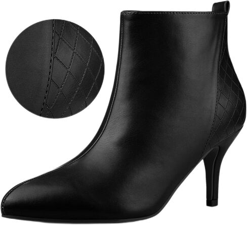 حذاء نسائي من Allegra K بمقدمة مدببة وسحاب جانبي وكعب ستيليتو للكاحل in Kuwait