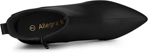 حذاء نسائي من Allegra K بمقدمة مدببة وسحاب جانبي وكعب ستيليتو للكاحل in Kuwait