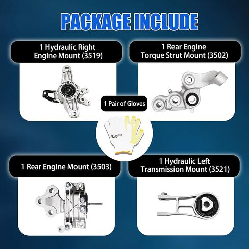 4 قطعة محرك المحرك جبل نقل عزم الدوران تبختر جبل مجموعة لكرايسلر باسيفيكا فوييجر 3.6L V6 ، يستبدل 68485537AA 68224744AB 68224746AD 68224742AA in Kuwait