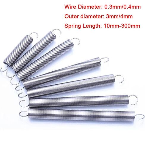 Stainless Steel Extension Tension Springs - for Versatile Use in Agriculture, DIY, and More(0.4x4x45mmx20pcs) in Saudi Arabia