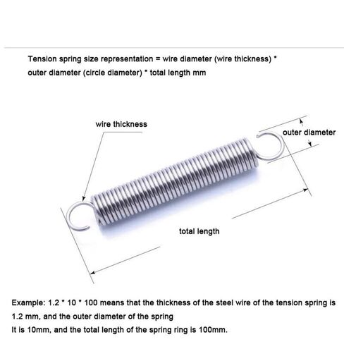 Stainless Steel Extension Tension Springs - for Versatile Use in Agriculture, DIY, and More(0.4x4x45mmx20pcs) in Saudi Arabia
