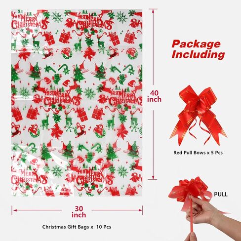 أكياس Surehome Cellophane لسلال الهدايا 24 × 30 بوصة أكياس هدايا واضحة لسلال عيد الفصح ، مجموعة من 10 كيس علاج أرنب من البلاستيك مع شريط القوس السحب لسلة عيد الفصح الكبيرة in Kuwait