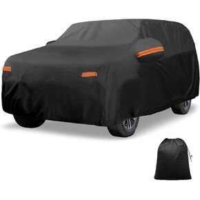 X AUTOHAUX Car Cover Outdoor Waterproof Sun Rain Snow Hail Protection with Left Side Door Zipper 210D-PU for Hyundai Palisade in Saudi Arabia