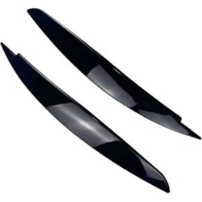 2pcs Car Headlight Eye Lid Covers Black Trim ABS Carbon Fiber Eye-catching Compatible For BMW 1 Series E87 E88 E81 E82 Eyelids Brows in Kuwait