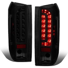 مجموعة مصابيح LED كاملة من Auto Dynasty متوافقة مع 1990-1997 Ford F150/F250/F350/Bronco/F Super Duty Styleside، زوج من مصابيح إضاءة الفرامل الخلفية الملونة in Saudi Arabia