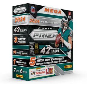 Panini 2024 Prizm Football Trading Card Mega Box (Look for Williams, Daniels, Maye, Nix, Penix Rookies!) in Kuwait