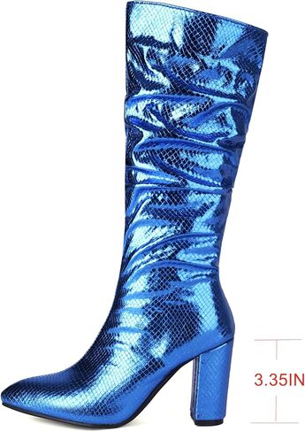 MEOTINA Gold High Heels for Women Kitten Heel Pointed Toe Short Womens Booties Buckle High Heeled Ankle Metallic Shoes in Kuwait