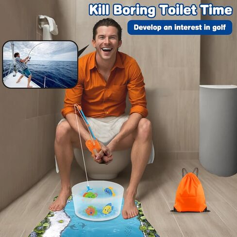 Toilet Golf Game - Funny Gifts for Men, Golf Gifts for Men, Funny White Elephant Gifts for Adults, Bathroom Golf Gag Gifts for Adults, Cool Dad Gifts for Husband Birthday Gifts in Saudi Arabia