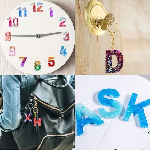 Silicone Alphabet Molds - Number and Letter Resin Casting Molds for Jewelry Making and Craft Casting in Saudi Arabia
