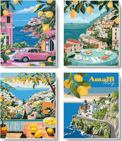 4Pack Paint by Numbers for Adult, Flowers Paint by Numbers Kit for Adults Beginners,DIY Paint by Numbers Acrylic Paint CanvasPainting Kits Art,Home Wall Decor, 10X10 inch (Framed) in Saudi Arabia