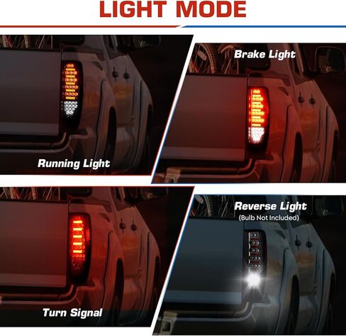 مصابيح فرامل LED أنبوبية تناسب 2004-2012 Chevy Colorado/GMC Canyon - جانب السائق والراكب، مجموعة من عدستين مدخنتين، تناسب نماذج المصنع المتوهجة فقط in Saudi Arabia