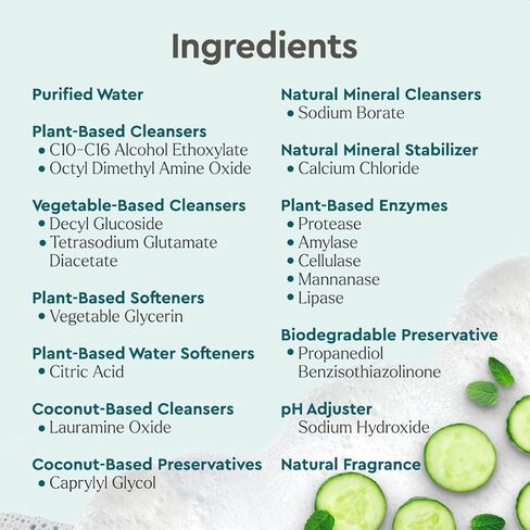 مزيل بقع ورائحة الحيوانات الأليفة من بوراسي - مزيل رائحة الحيوانات الأليفة للمنزل - لا حاجة للشطف - يعمل بالنباتات - مزيل بقع الحيوانات الأليفة الآمن والفعال، الخيار والنعناع 25oz 2pack in Kuwait