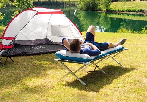 Intex 64097EP TruAire Luxury Camping Mat: Inflatable Sleeping Pad – Durable Outdoor Use – Puncture-Resistant – includes QuickFill Air Pump – 300lb Weight Capacity in Saudi Arabia