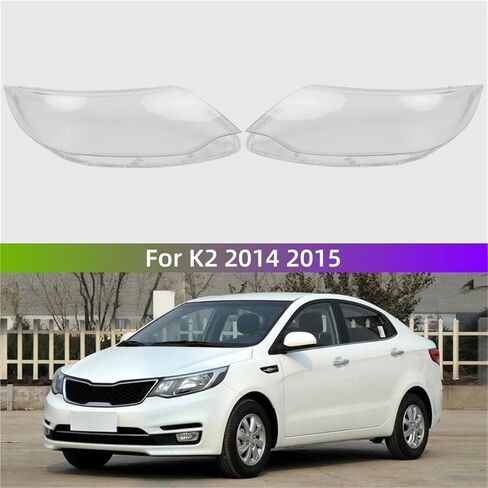 Compatible For KIA K2 2014 2015 Car Gadgets Lampshades Lamp Headlights Lens Car Front Headlight Lens Cover Lights Shell(Right) in Saudi Arabia